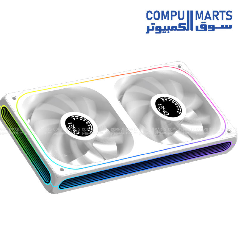 Xigmatek Aero DGT 240 Reverse Digital LCD 2 Fan ARGB and PWM Infinity Ring Four Side 240mm Standard Fan Blade