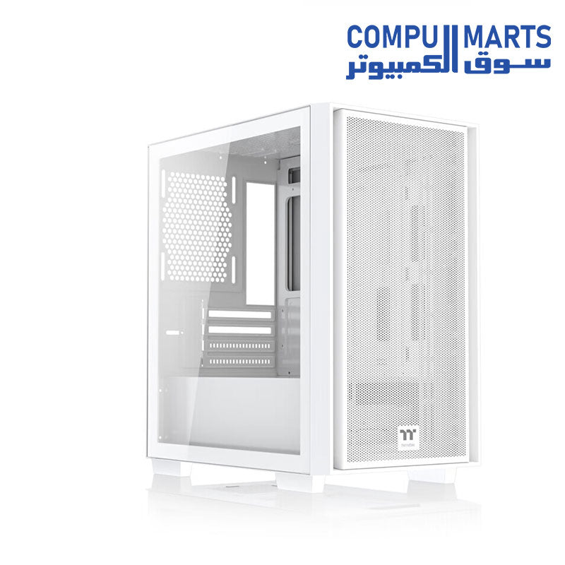 hermaltake Navigator F4 Mini Small Chassis Water-Cooled Computer Case side view with tempered glass window available at Compumarts Egypt