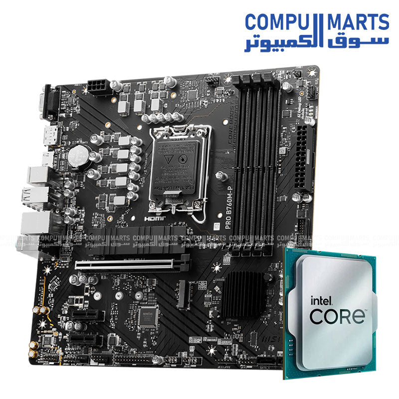 Intel Core i5-14400F + MSI PRO B760M-P DDR5 Motherboard Bundle by MSI and Intel – Gaming PC Upgrade – Egypt