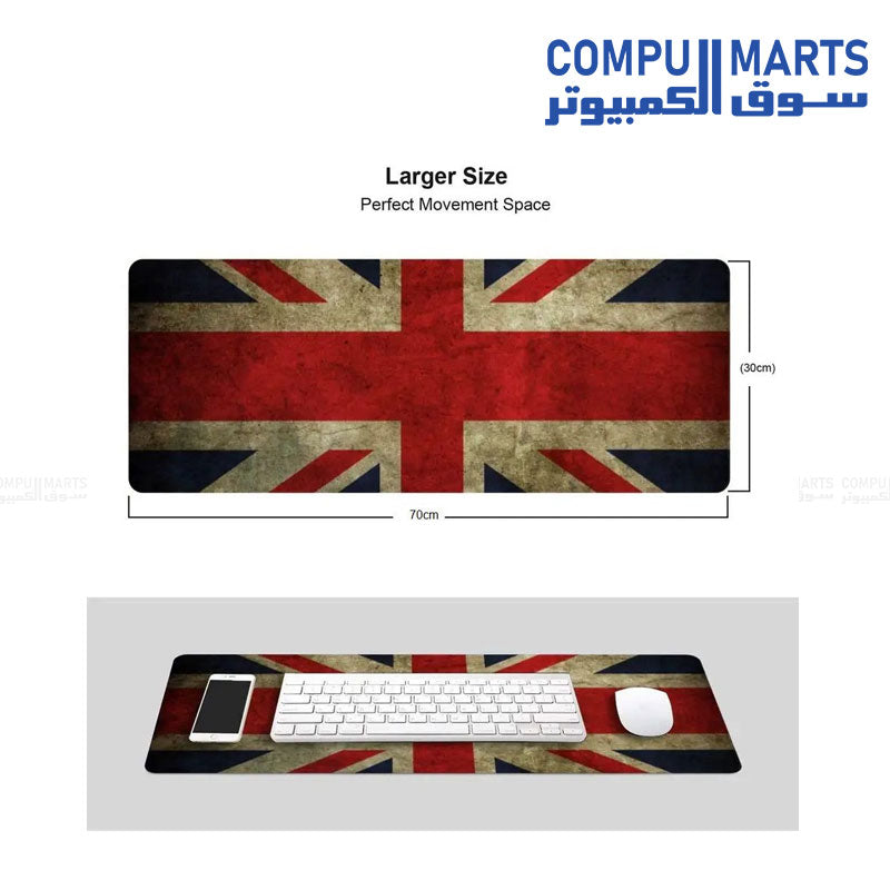 وسادات ماوس للألعاب XL - إصدار سريع | 70 × 30 سم - قاعدة مضادة للانزلاق