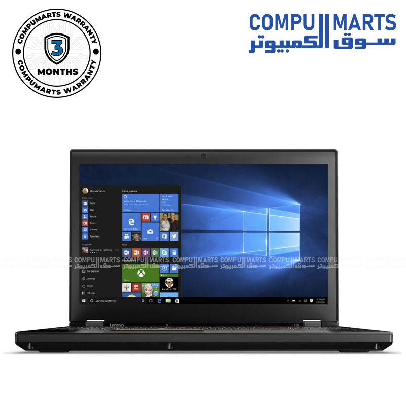 USED Lenovo ThinkPad P50 Workstation – i7-6700HQ, 16GB RAM, 512GB SSD, Quadro M1000M 4GB, 15.6″, Backlit Eng Keyboard – 3-Month Warranty