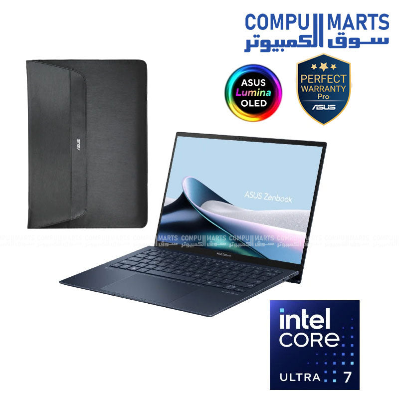 ASUS Zenbook S 13 OLED - UX5304MA-NQ007WS - Core Ultra 7 - 155U - LPDDR5X 16GB- 1TB SSD- 13.3" 3K (2880 x 1800) OLED - Win 11 - Sleeve