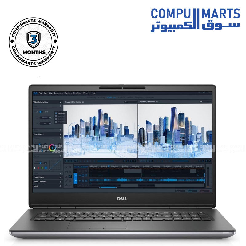 Used Dell Precision 7760 17.3" FHD Laptop with Intel i9-11950H, 32GB RAM, 512GB SSD, NVIDIA Quadro RTX A5000 Intel UHD Graphics, Windows 11