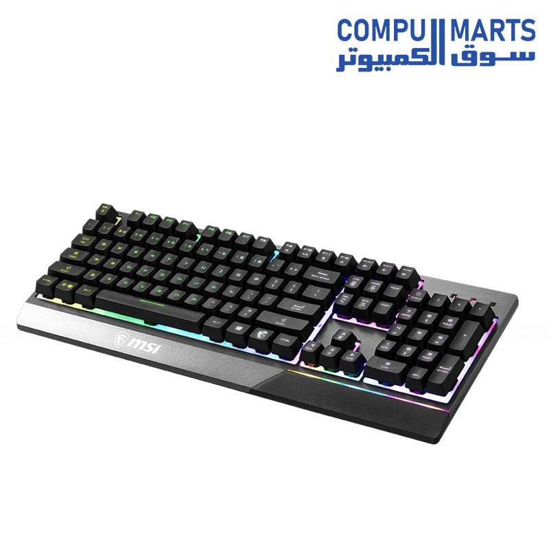 MSI Vigor GK30 RGB Gaming Keyboard with Mechanical-Like Switches and Water Resistance – Ideal for Gaming Setups in Egypt