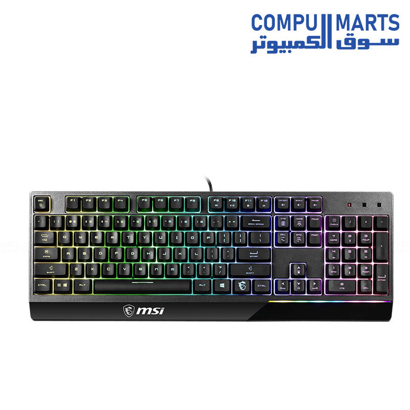 MSI Vigor GK30 RGB Gaming Keyboard with Mechanical-Like Switches and Water Resistance – Ideal for Gaming Setups in Egypt