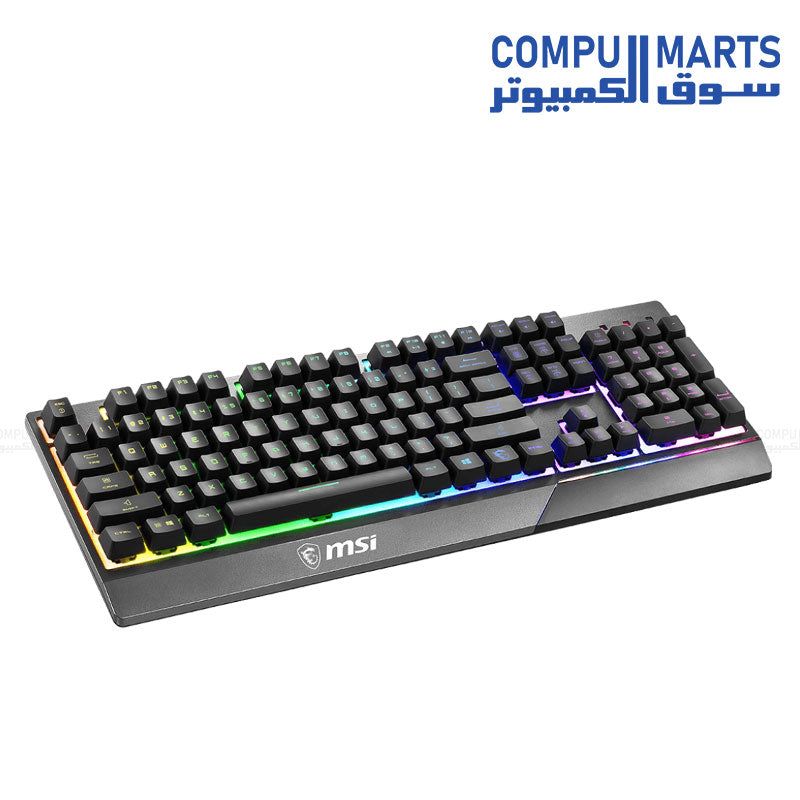 MSI Vigor GK30 RGB Gaming Keyboard with Mechanical-Like Switches and Water Resistance – Ideal for Gaming Setups in Egypt