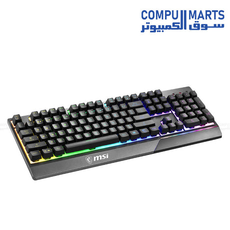 MSI Vigor GK30 RGB Gaming Keyboard with Mechanical-Like Switches and Water Resistance – Ideal for Gaming Setups in Egypt