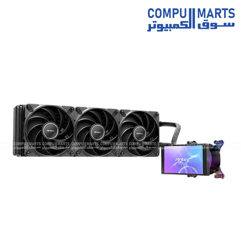 Antec VORTEX VIEW 360 ARGB liquid CPU cooler 360mm radiator LCD display high performance AIO cooling