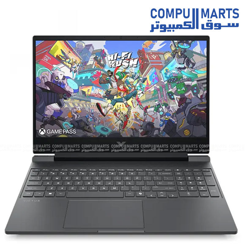 HP Victus Gaming Laptop 15-fa2392TX (CF5G8PA) with Intel Core i7-13620H, NVIDIA GeForce RTX 4050 Laptop GPU 6GB, 16GB DDR4 memory, 512GB PCIe Gen4 NVMe SSD, and 15.6-inch FHD IPS 144Hz display available in Egypt
