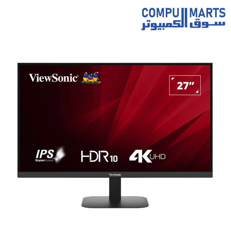 ViewSonic VA2708-4K-MHD 27 inch 4K UHD monitor with IPS technology for high-quality visuals available at Compumarts.