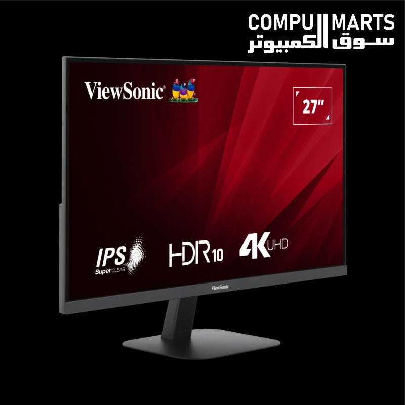 ViewSonic VA2708-4K-MHD 27 inch 4K UHD monitor with IPS technology for high-quality visuals available at Compumarts.