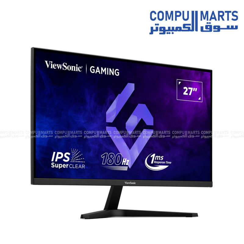 ViewSonic VX27G1-HD 27-inch Gaming Monitor with 180Hz refresh rate, Full HD IPS display, slim design, and smooth performance – Available in Egypt