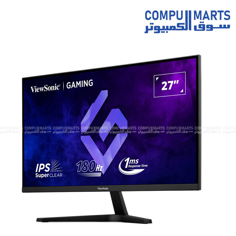 ViewSonic VX27G1-HD 27-inch Gaming Monitor with 180Hz refresh rate, Full HD IPS display, slim design, and smooth performance – Available in Egypt