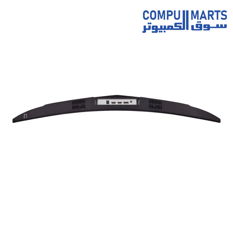 Side profile of the ViewSonic VX3218C-2K curved gaming monitor with anti-glare surface treatment