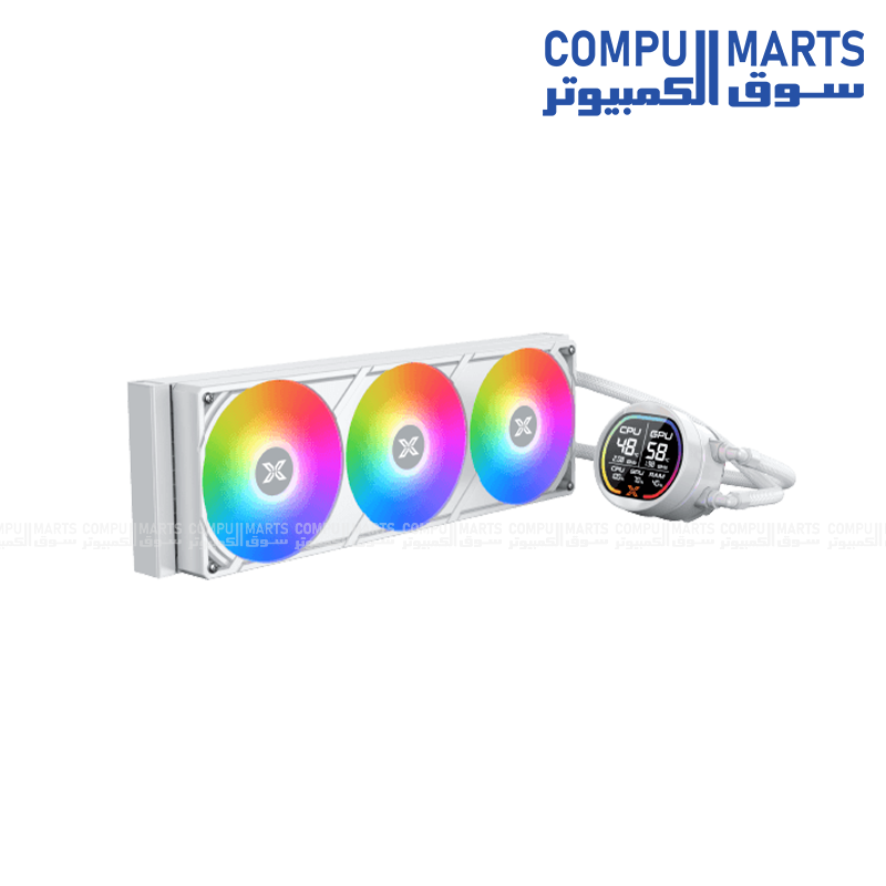 Xigmatek LK Pro 360 Digital ARGB AIO Liquid CPU Cooler with LCD Display White