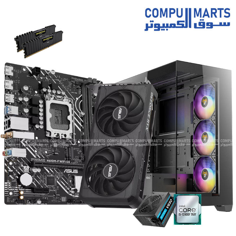 واهاوي يا واهاوي 1 - جهاز كمبيوتر للألعاب بمعالج Intel i5-12400F - بطاقة رسومات RTX 5060 EVO سعة 8 جيجابايت | ذاكرة وصول عشوائي 16 جيجابايت | قرص صلب SSD سعة 500 جيجابايت