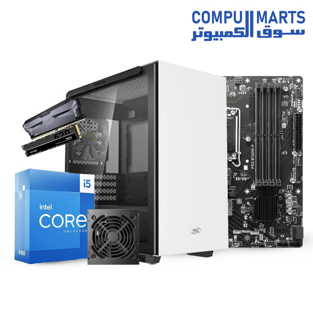 ECO BUNDLE l Intel Core i5-14400 l Intel Core i7-14700 l MSI PRO B760M-P l LEXAR NVME LNM620 l DeepCool MACUBE110 l GAMDIAS AURA GP750
