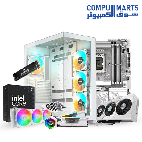 High-End Gaming PC – Intel Core Ultra 7 265K + NVIDIA GeForce RTX 4070 Ti SUPER + GIGABYTE Z890 AORUS ELITE WIFI7 + 64GB DDR5 RAM + 1TB NVMe SSD + 850W Gold PSU + C500 Stealth Ice Case – Extreme Performance Build – Egypt