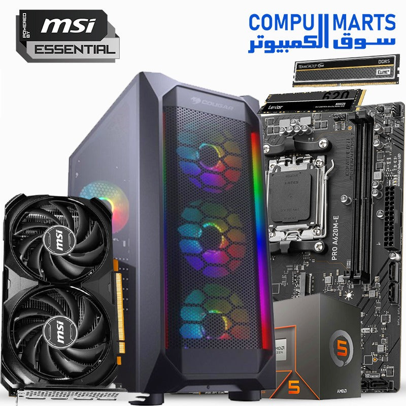 NINJA FLEX #1 - Ryzen 5 8400F - A620M - 16GB - 256GB - RTX 4060 / 4060 Ti - MX410 -