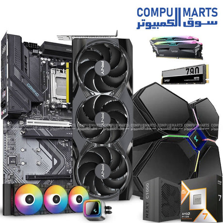 DEEPCOOL QUADSTELLAR Gaming PC – AMD Ryzen 7 9800X3D + NVIDIA GeForce RTX 5080 + High-End Build for 4K Gaming & Content Creation – Futuristic Case – Egypt