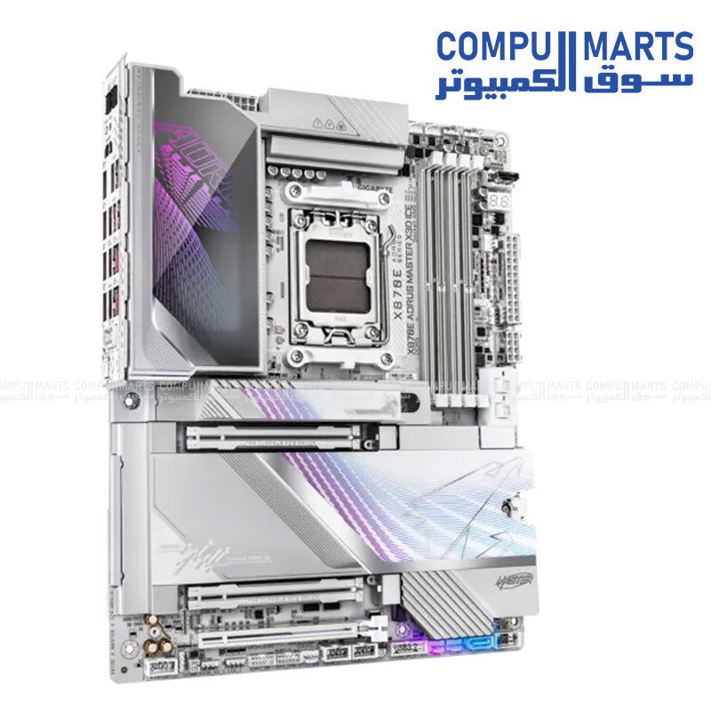 X870E AORUS MASTER X3D ICE – motherboard – GIGABYTE – AM5 DDR5 PCIe 5.0 WiFi 7 dual LAN 10GbE