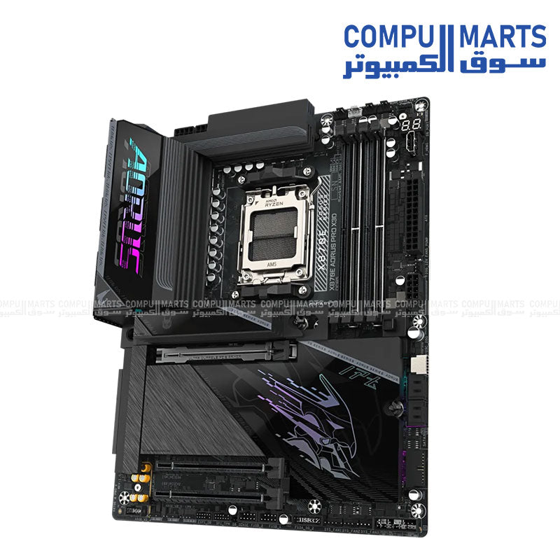 AMD AM5 motherboard supporting Ryzen 9000, Ryzen 8000 and Ryzen 7000 processors with DDR5 memory