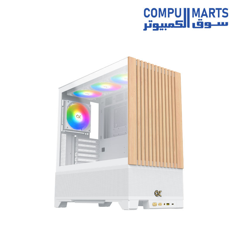 XIGMATEK ENDORPHIN WD ARGB Mid Tower ATX case with tempered glass side panel, pre-installed ARGB fans, optimized airflow, and stylish gaming-ready design