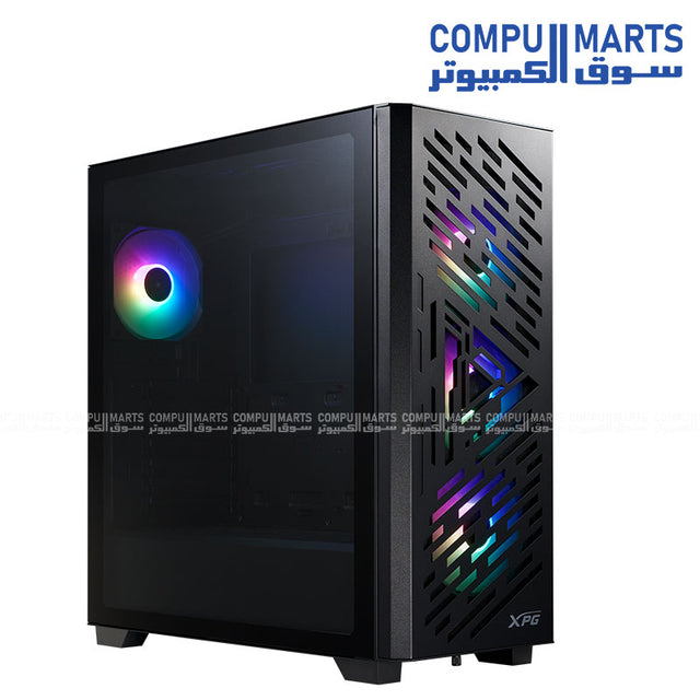 XPG Lander 501 Mid Tower ATX E-ATX PC Case – Tempered Glass, 4×120mm ARGB Fans, USB-C – Black – Egypt