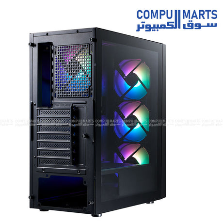 XPG Lander 501 Mid Tower ATX E-ATX PC Case โ Tempered Glass, 4ร120mm ARGB Fans, USB-C โ Black โ Egypt