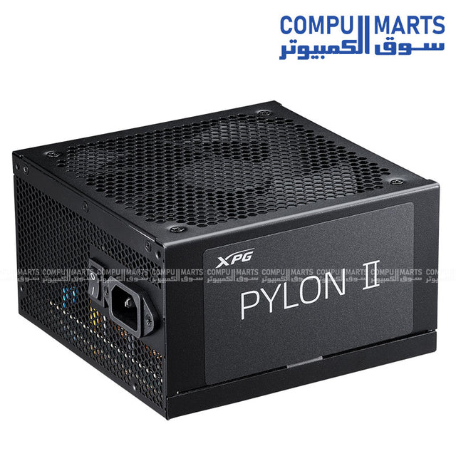 "XPG Pylon II 650W / 750W 80 Plus Bronze ATX 3.1 Power Supply with silent 135mm fan, 12V-2x6 GPU connector, high efficiency, and 5-year warranty – Egypt"