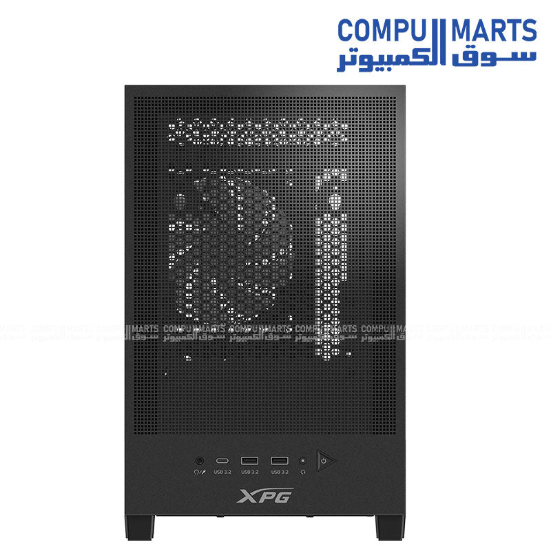 XPG Valor Mesh Nano Micro-ATX gaming case with mesh front panel and ARGB fan for high airflow cooling
