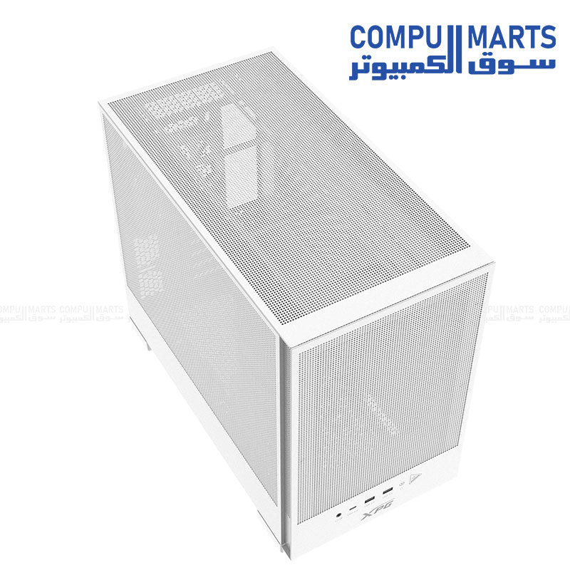 XPG Valor Mesh Nano Micro-ATX gaming case with mesh front panel and ARGB fan for high airflow cooling