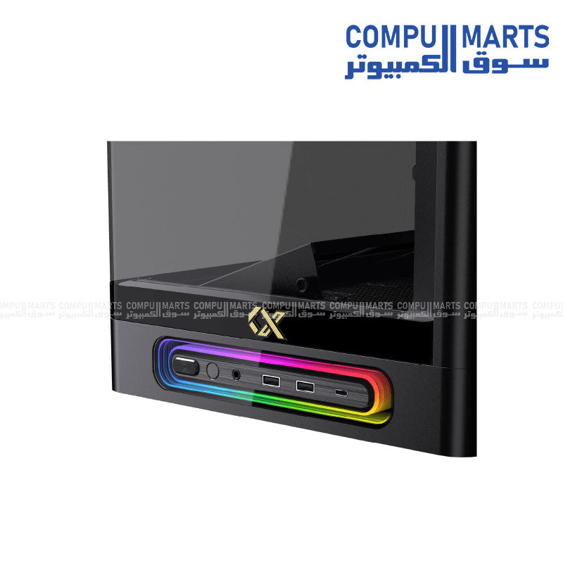 Xigmatek Heaven Arctic Mid Tower Case 8 ARGB fans curved glass E-ATX BTF support black and white gaming case