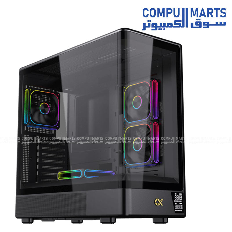 Moon DGT – PC Case – Xigmatek – E-ATX High Airflow Case 420mm GPU Support 360 Radiator