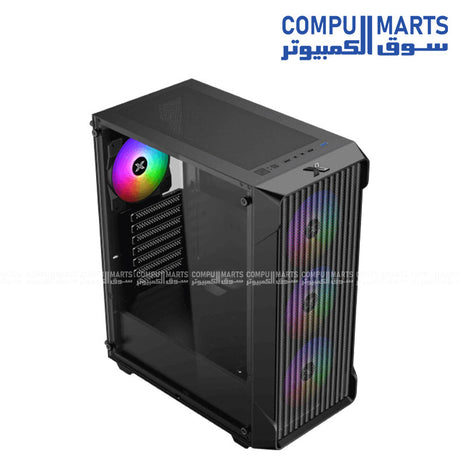 Xigmatek Sky II Wave FRGB mid tower case with Litepower II i550 450W power supply black color