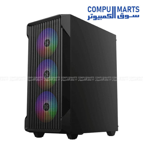 Xigmatek Sky II Wave FRGB mid tower case with Litepower II i550 450W power supply black color