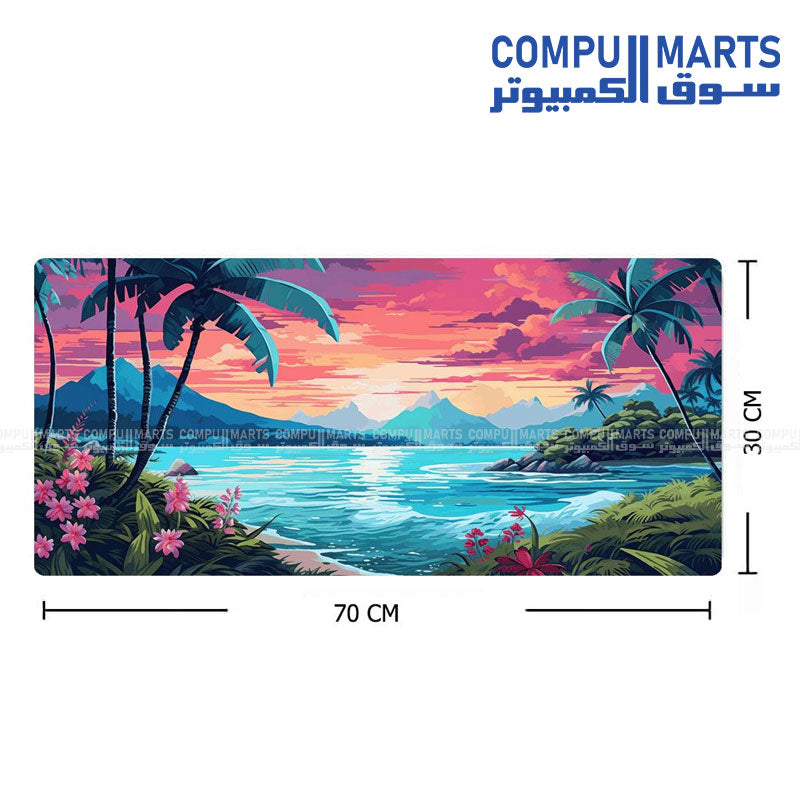 وسادات ماوس للألعاب XL - إصدار سريع | 70 × 30 سم - قاعدة مضادة للانزلاق