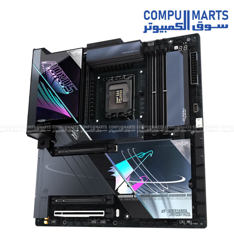 Intel Z890 motherboard with LGA1851 socket, Thunderbolt 4 connectivity, DDR5 memory support up to 9500(O.C), and E-ATX form factor.