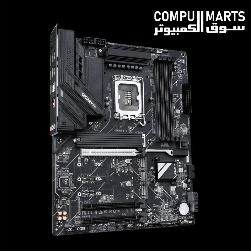 GIGABYTE Z890 D PLUS motherboard with four DDR5 DIMM slots and dual-channel memory support