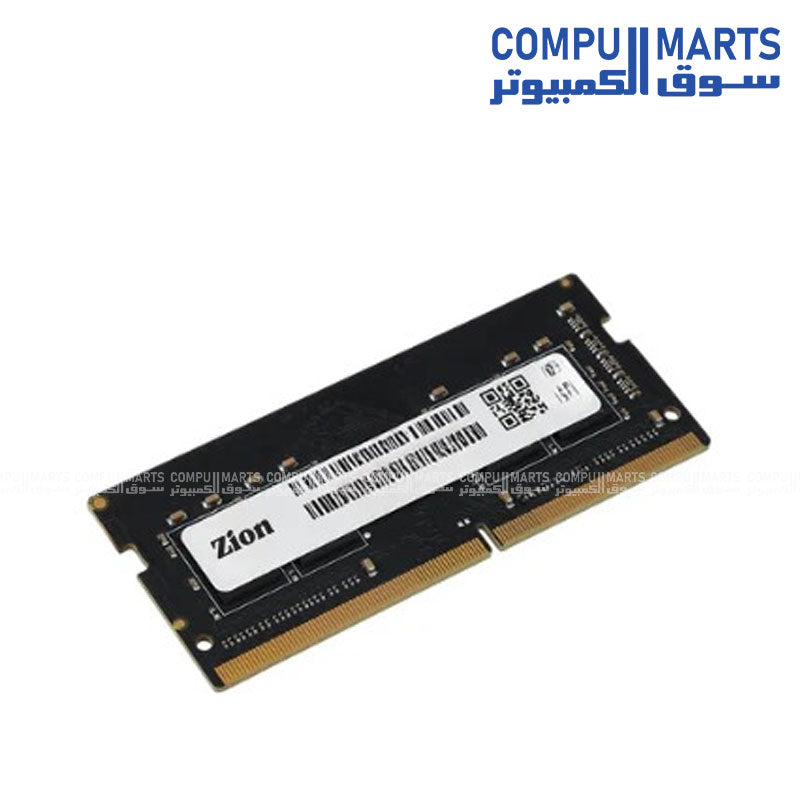 ZION 16GB DDR4 3200MHz SODIMM laptop memory module model ZM16GSD320 for performance upgrade