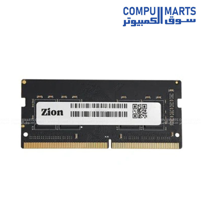ZION 16GB DDR4 3200MHz SODIMM laptop memory module model ZM16GSD320 for performance upgrade