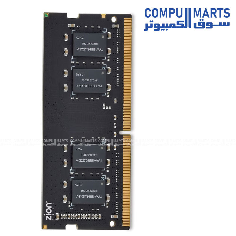 ZION 8GB DDR4 3200MHz SODIMM Laptop RAM – 260 Pin CL22 – 1.2V Memory Module