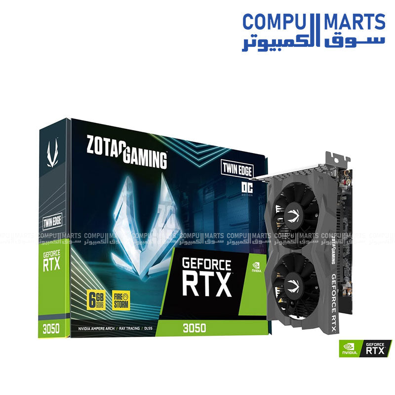 ZOTAC GAMING GeForce RTX 3050 6GB GDDR6 Twin Edge OC graphics card