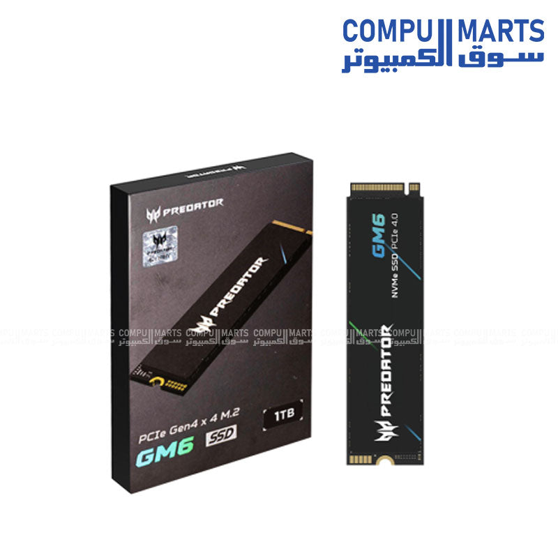Acer Predator GM6 1TB PCIe 4.0 NVMe M.2 SSD high-speed gaming storage