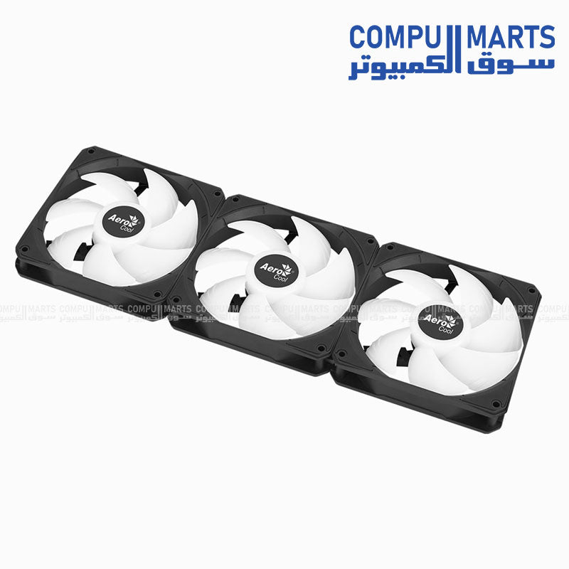 Link 3-Pack – 120mm PWM ARGB Cooling Fans – Black / White – Hydraulic Bearing – 42.6 CFM