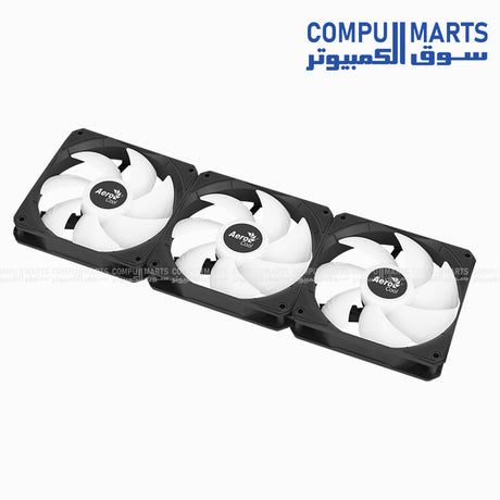 Link 3-Pack โ 120mm PWM ARGB Cooling Fans โ Black / White โ Hydraulic Bearing โ 42.6 CFM