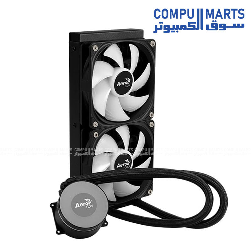 Oasis L240 – 240mm AIO Liquid CPU Cooler – Black / White – Hydraulic Bearing Fans – Intel & AMD Compatible
