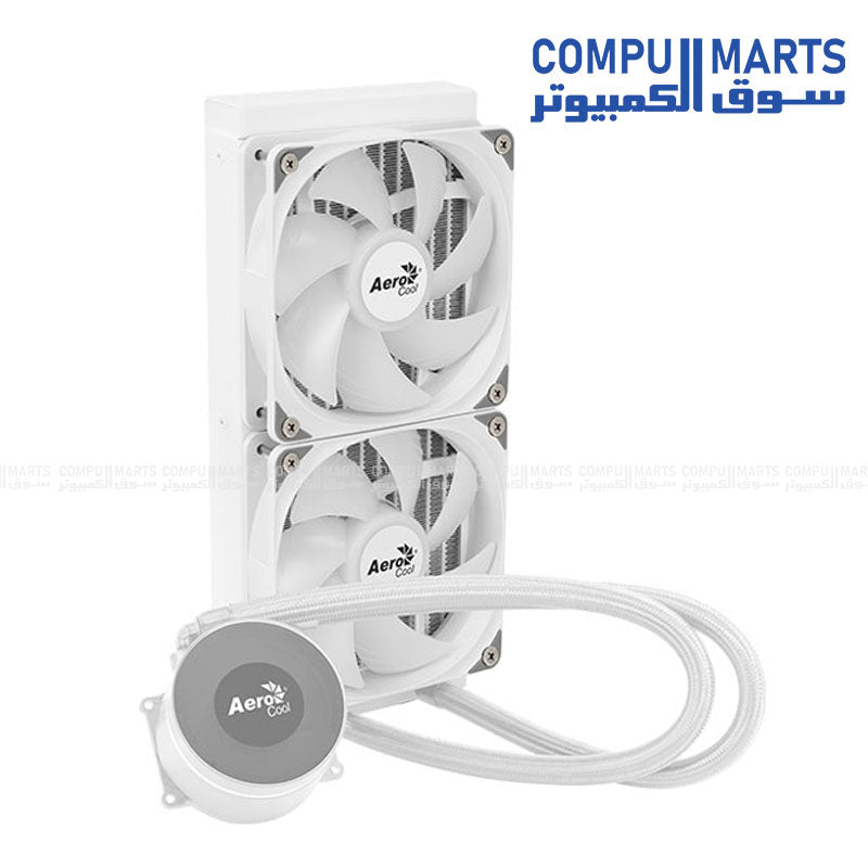 Oasis L240 – 240mm AIO Liquid CPU Cooler – Black / White – Hydraulic Bearing Fans – Intel & AMD Compatible