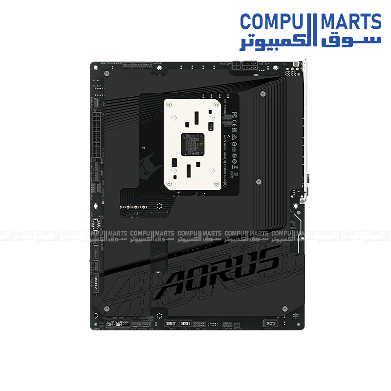 GIGABYTE B850 AORUS STEALTH ICE – AM5 ATX DDR5 حتى 8200 MT/s OC، PCIe 5.0، 5 GbE LAN، Wi‑Fi 7، 4 فتحات M.2