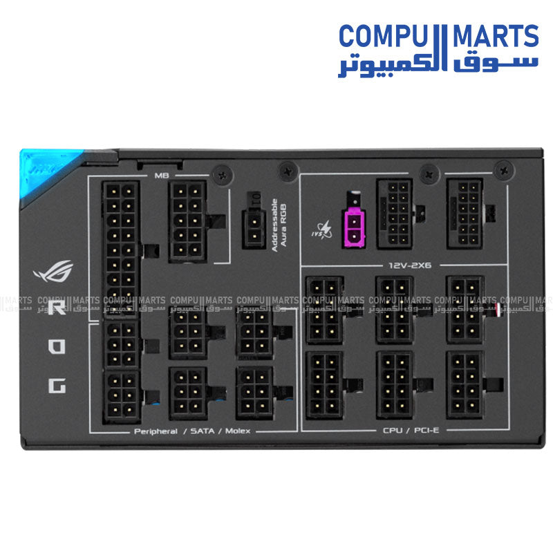 ASUS ROG Thor 1600W Titanium III Power Supply – ATX 3.1, 80 Plus Titanium, Fully Modular, ARGB Aura Sync